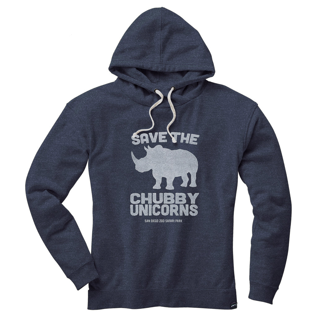Save the Chubby Unicorns Ladies Hooded Sweatshirt